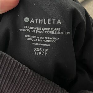 Athleta Elation Rib Crop Flare Pants in Black